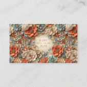 modern happy new year 2026 business card visitekaartje (Achterkant)