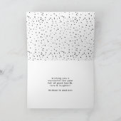 Modern Happy New Year Gold Lettered 2 Foto Feestdagen Kaart (Binnen)