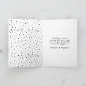 Modern Happy New Year Gold, niet-foto met briefjes Feestdagen Kaart (Binnen)