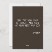 Modern Happy New Year Greetings 5 Photo Collage Feestdagenkaart (Achterkant)