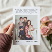 Modern Happy New Year Photo Collage Card | Elegant