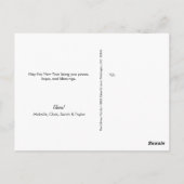 Modern Happy Nieuwjaar aangepaste foto's Briefkaart (Achterkant)