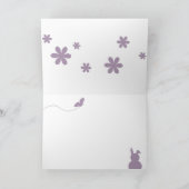 Modern Happy Paast Paars Feestdagen Kaart (Binnen)