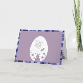 Modern Happy Paast Paars Feestdagen Kaart