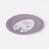 Modern Happy Paast Paars Papieren Bordje (Gekanteld)