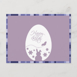 Modern Happy Paast Pastel Paarse Holiday Post Feestdagenkaart
