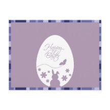 Modern Happy Paast Pastel Paarse Holiday Post