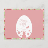 Modern Happy Paast Pastel Roze Briefkaart (Voorkant)
