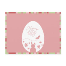 Modern Happy Paast Pastel Roze Briefkaart