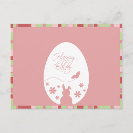Modern Happy Paast Pastel Roze Briefkaart