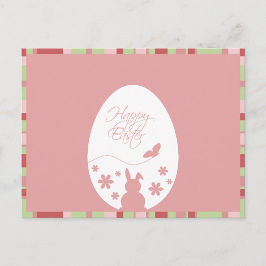 Modern Happy Paast Pastel Roze Briefkaart (Voorkant)