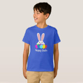 Modern Happy Paaster Bunny Rabbit Eggs T-shirt (Voorkant volledig)