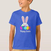 Modern Happy Paaster Bunny Rabbit Eggs T-shirt (Voorkant)