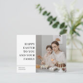 Modern Happy Pasen | Gezinscadeau Briefkaart (Staand voorkant)
