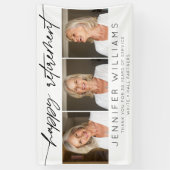 Modern Happy Retirement Elegant Script 3 Foto Spandoek (Verticaal)