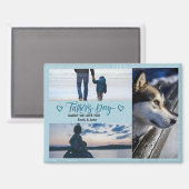 Modern Happy Vaderdag Photo Collage Custom Magneet (Voorkant / Achterkant)