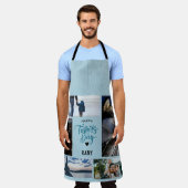 Modern Happy Vaderdag Photo Collage Custom Schort (Gedragen)