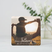 Modern Happy Vaderdag Photo Kaart (Staand voorkant)