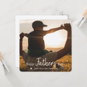 Modern Happy Vaderdag Photo Kaart (Voorkant / Achterkant in situ)