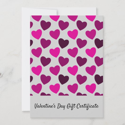 Modern Happy Valentijnsdag Cadeaubon (Voorkant)