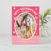 Modern Happy Valentijns's Man Foto Harten Feestdagenkaart (Staand voorkant)