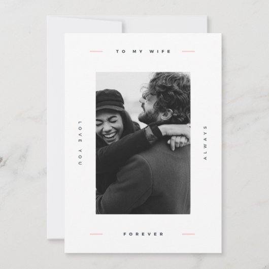 Modern Happy Valentijns's vrouw foto Feestdagenkaart (Voorkant)