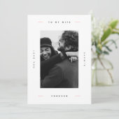 Modern Happy Valentijns's vrouw foto Feestdagenkaart (Staand voorkant)