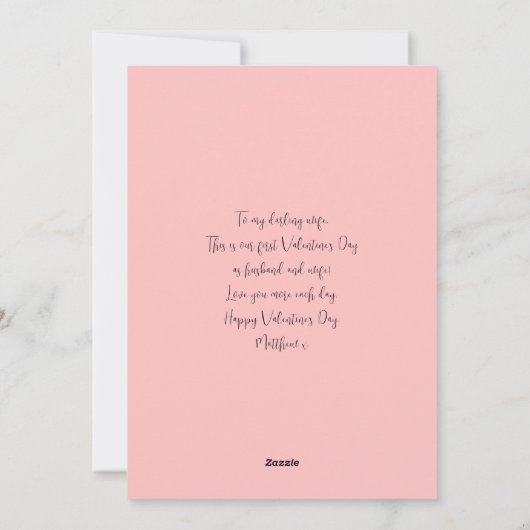 Modern Happy Valentijns's vrouw foto Feestdagenkaart (Achterkant)