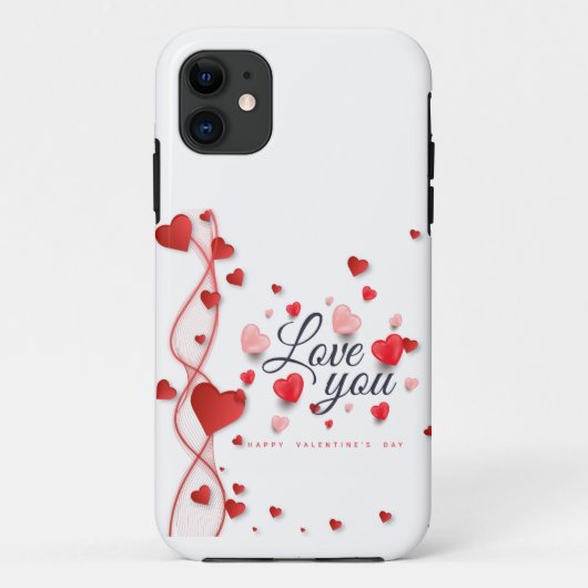 Modern Happy Valentine Day Case-Mate iPhone Case (Achterkant)
