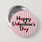 Modern Happy Valentine Day Ronde Button 7,6 Cm (Voorkant /achterkant)