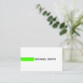 Modern Harlequin Elegant Professional Plain White Visitekaartje (Staand voorkant)