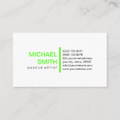 Modern Harlequin Elegant Professional Plain White Visitekaartje (Achterkant)