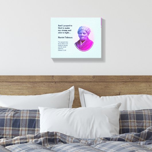 Modern HARRIET TUBMAN Quote Canvas Afdruk (Insitu (Slaapkamer))