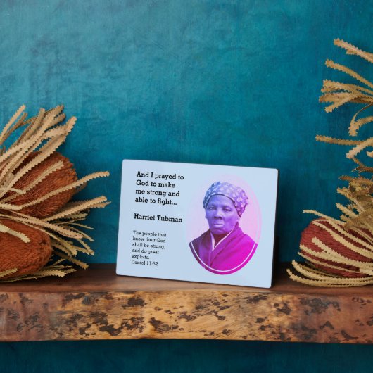 Modern HARRIET TUBMAN Quote Fotoplaat (Zijkant)