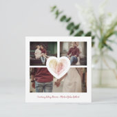 Modern hart 3 Foto's Verloving Pestsessie Save The Date (Staand voorkant)