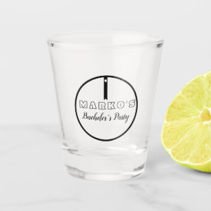 Modern Hart Banner Logo Bachelor Party Shotglas Shot Glas