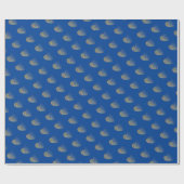 Modern hart blauw patroon inpakpapier (Vlak)