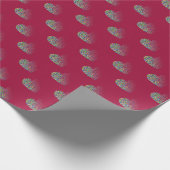 Modern hart bordeauxpatroon inpakpapier (Hoek)