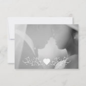 Modern hart bruiloft dank u foto save the date (Achterkant)