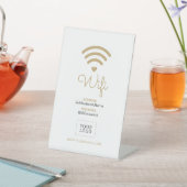 Modern hart Business WiFi-wachtwoord Welkomstteken Reclamebord Met Voetstuk (Insitu)