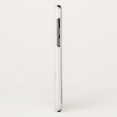 Modern hart foto familie wit Jouw naam Case-Mate iPhone Case (Achterkant/links)