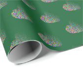 Modern hart groen patroon inpakpapier (Rol Hoek)