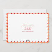 Modern HART LIJST groet kleur foto lijst Feestdagenkaart (Achterkant)