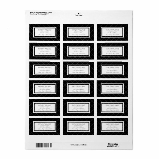 Modern hart retour adres label (Full Sheet)