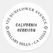 Modern Hart Script Minimalistisch Ontwerp Ronde Sticker (Voorkant)