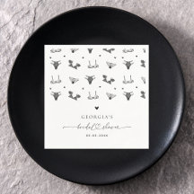 Modern Hart Script & Zwarte Lingerie Bruidsbruilof
