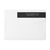 Modern Hart Send Love Minimal Zwart Adres (Achterkant)