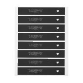 Modern Hart Send Love Minimal Zwart Adres (Vel)