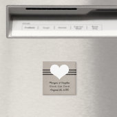 Modern hart slaat de datum magneet op, beige (Insitu (Vaatwasser))