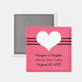 Modern hart slaat de magneet van de Datum op, Roze (Voorkant / Achterkant)